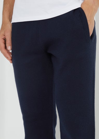 Threadbare Navy Luxe Knitted Joggers