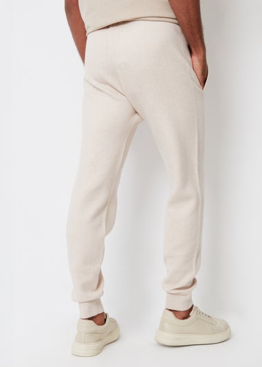 Threadbare Ecru Luxe Knitted Joggers