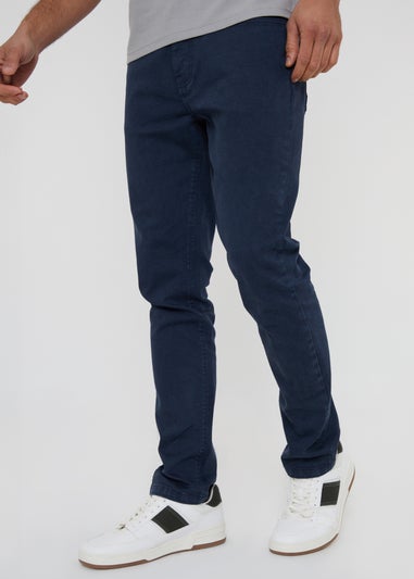 Threadbare Navy Slim Fit Overdyed Stretch Denim Jeans