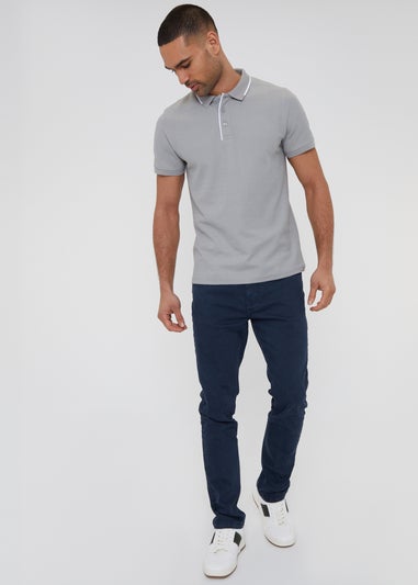 Threadbare Navy Slim Fit Overdyed Stretch Denim Jeans