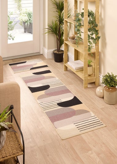 FloorMatters Printed Loop Modern Arches Washable Runner and Mat