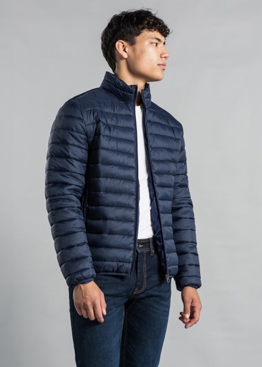 Tokyo Laundry Navy Fleece Lined Padded Jacket