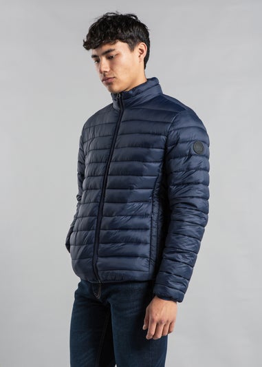 Tokyo Laundry Navy Fleece Lined Padded Jacket