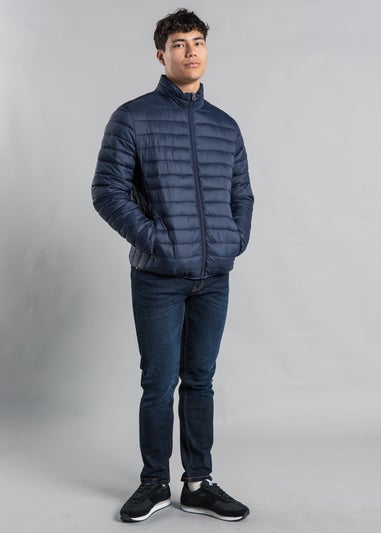 Tokyo Laundry Navy Fleece Lined Padded Jacket