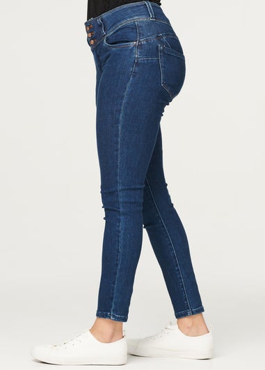 Izabel London Blue Denim High Waist Skinny Jeans