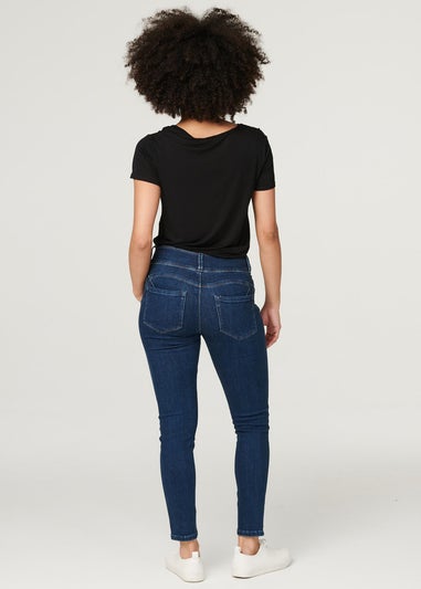 Izabel London Blue Denim High Waist Skinny Jeans