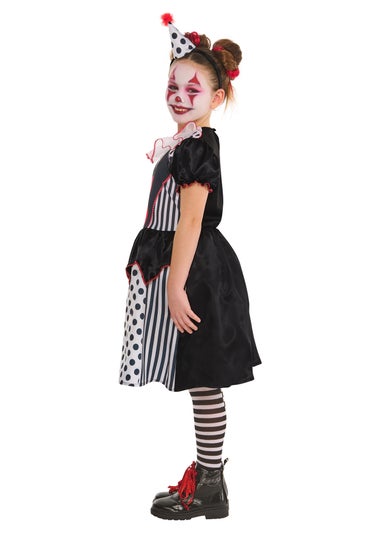 Rubies Kids Monochrome Clown Dress Costume (3-8 Yrs)