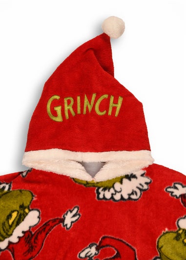 The Grinch Unisex Red Hooded Blanket