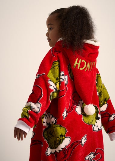 The Grinch Unisex Red Hooded Blanket