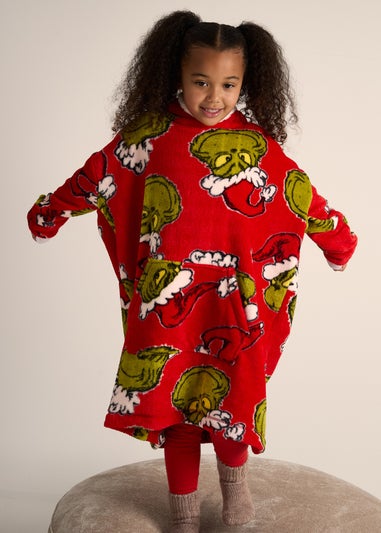 The Grinch Unisex Red Hooded Blanket