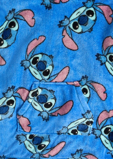 Disney Stitch Unisex Blue Hooded Blanket