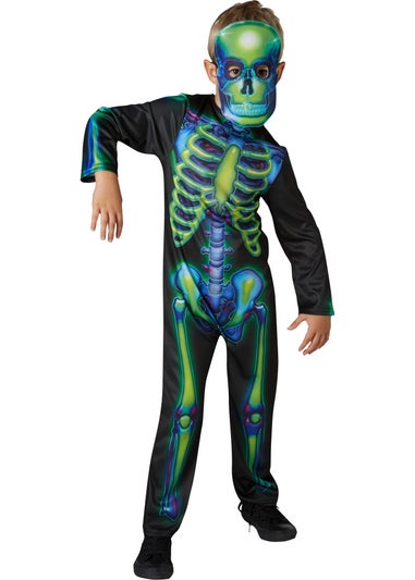 Rubies Kid's Neon Skeleton Costume (3-8Yrs)