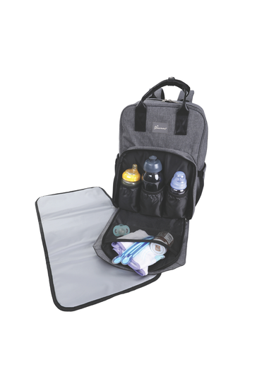 Dreambaby Grey Carry-All Backpack With Changing Mat