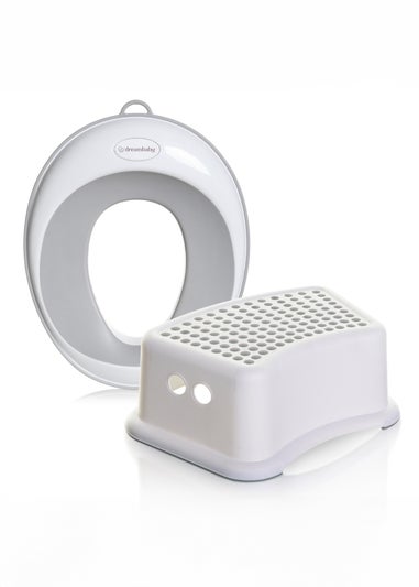 Dreambaby Grey Toilet Trainer Seat & Step Stool Set