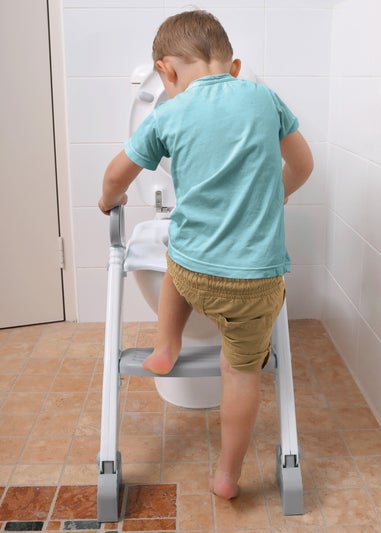 Dreambaby Grey/White Step-Up Toilet Trainer Ladder