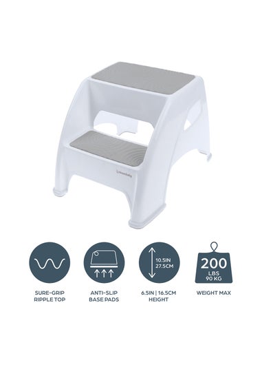 Dreambaby Grey Toddler & Me Premium 2-Height Step Stool