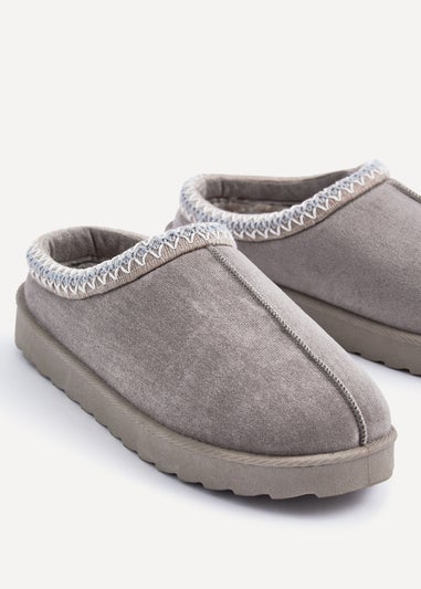 Linzi Tammy Grey Suede Slipper