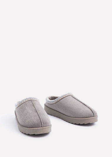 Linzi Tammy Grey Suede Slipper