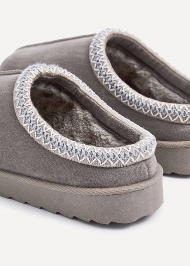 Linzi Tammy Grey Suede Slipper