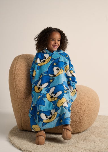 Sonic The Hedgehog Boys Blue Hooded Blanket