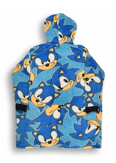 Sonic The Hedgehog Boys Blue Hooded Blanket