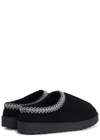 Linzi Tammy Black Suede Slipper