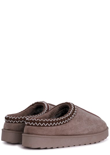 Linzi Tammy Mocha Suede Slipper