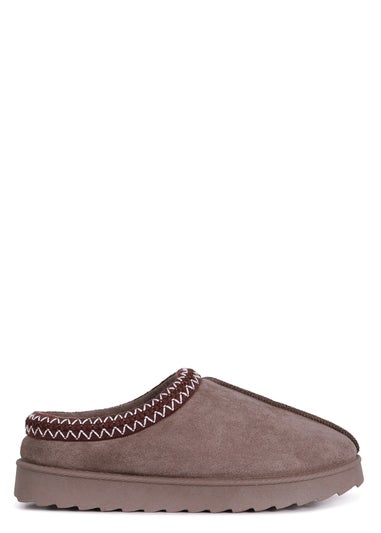 Linzi Tammy Mocha Suede Slipper