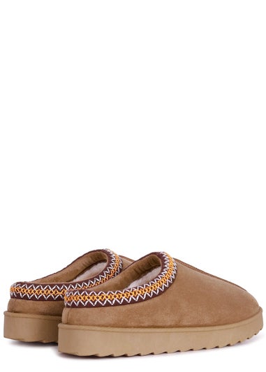 Linzi Tammy Chestnut Suede Slipper