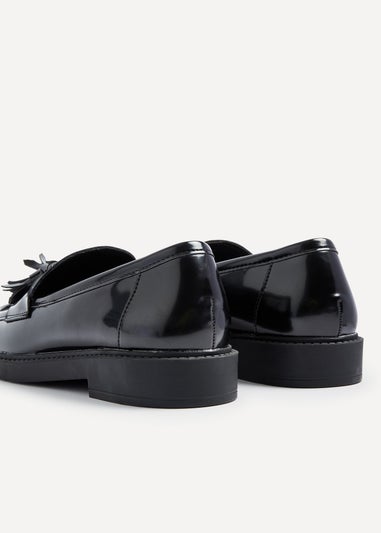 Linzi Rosalie Black High Shine Classic Slip On Loafer