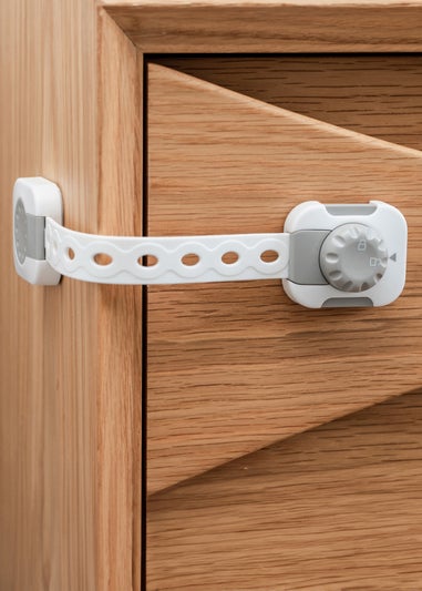 Dreambaby Grey/White Twist 'N Lock Multi-Purpose Latches 6 pack