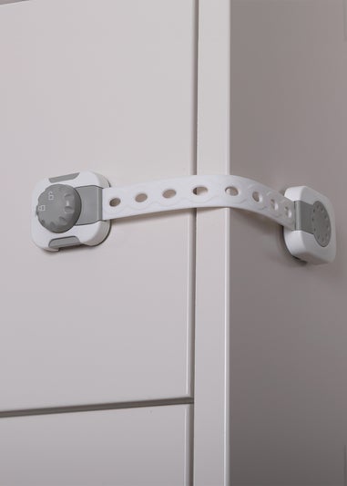 Dreambaby Grey/White Twist 'N Lock Multi-Purpose Latches 6 pack