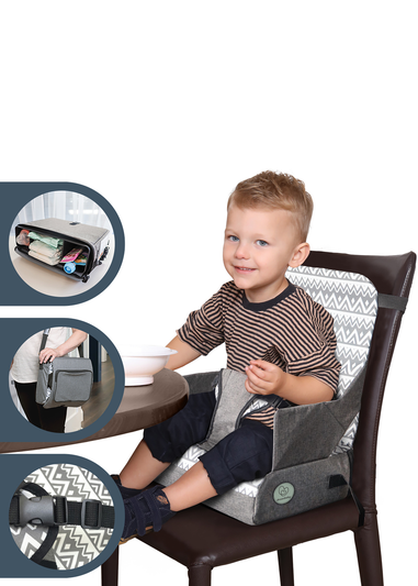 Dreambaby Grey Grab 'N Go Booster Seat With Storage Compartments