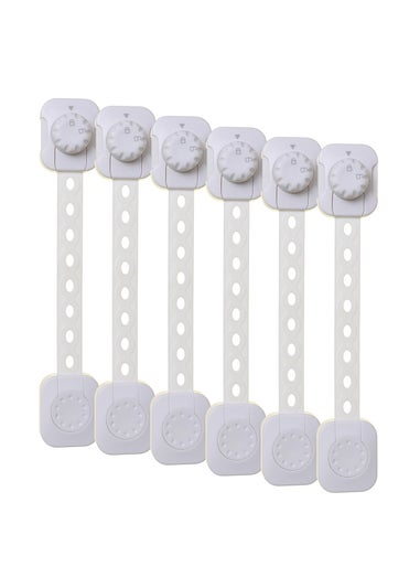 Dreambaby White Twist 'N Lock Multi-Purpose Latches 6 pack