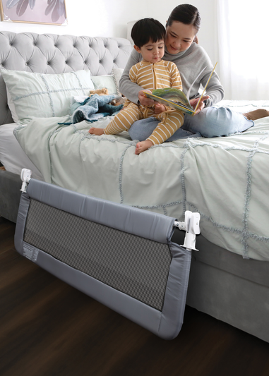 Dreambaby Grey Milan Deluxe Padded Bedrail