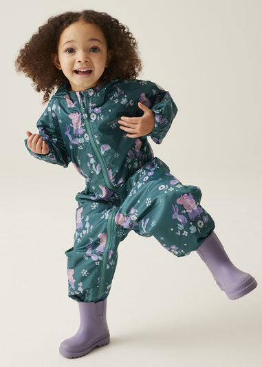 Regatta Forest Green Peppa Pig Pobble Puddlesuit