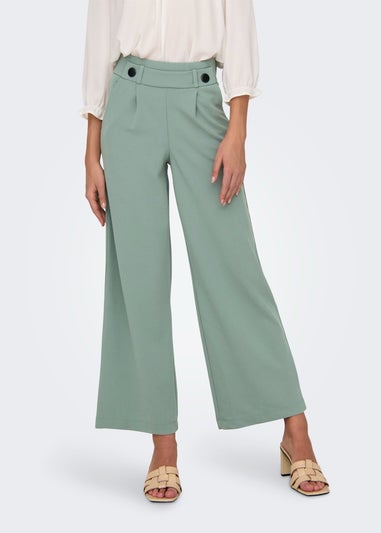 JDY Green Geggo Button Trousers