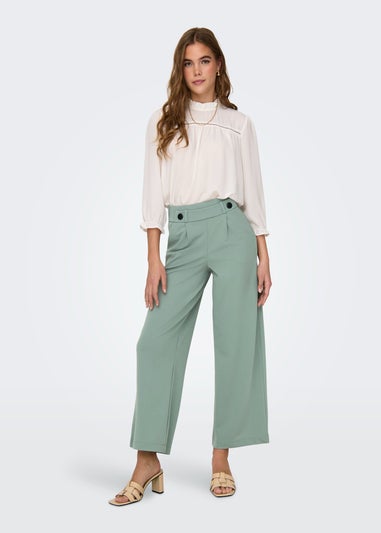 JDY Green Geggo Button Trousers