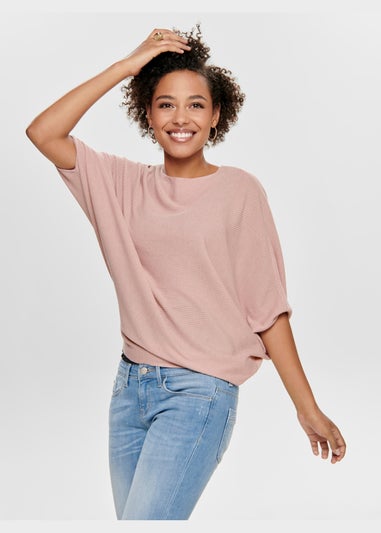 JDY Pink Behave Batwing Jumper