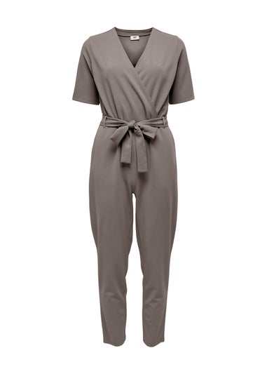 JDY Beige Honey Belted Jumpsuit