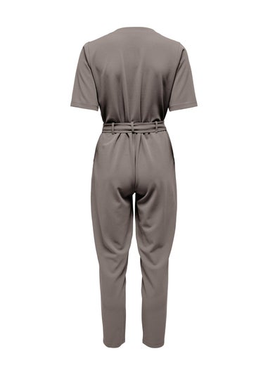 JDY Beige Honey Belted Jumpsuit