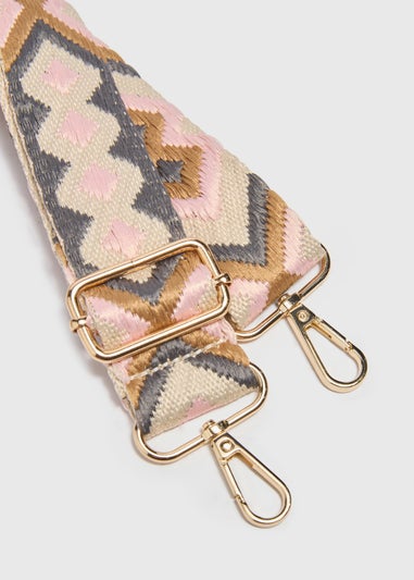 Pink Patterned Bag Strap