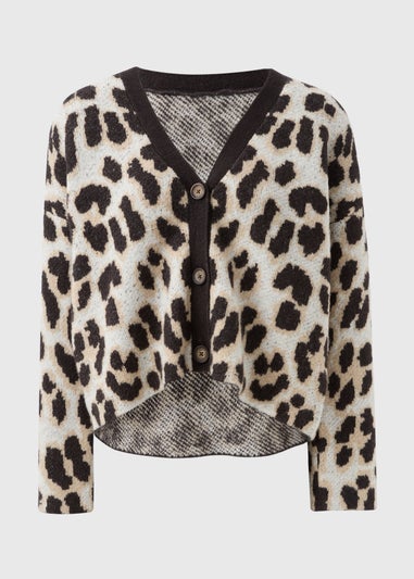 Brave Soul Brown Animal Print Cardigan