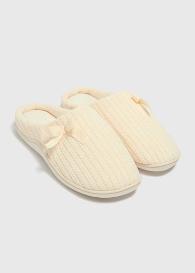 Cream Hidden Support Mule Slippers