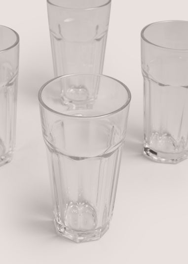 4 Pack Long Glass Tumblers