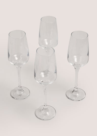 4 Pack Luna Champagne Flutes