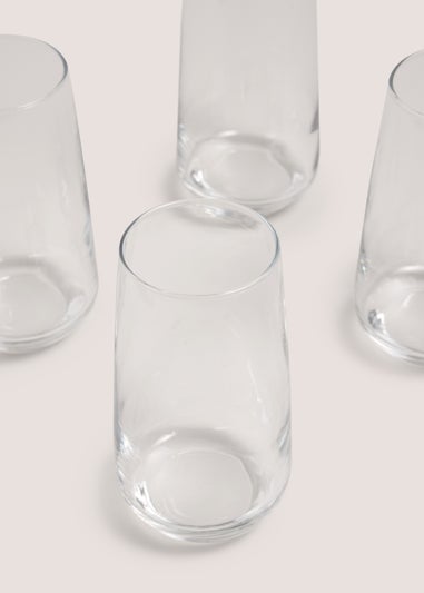 4 Pack Luna Long Glass Tumblers