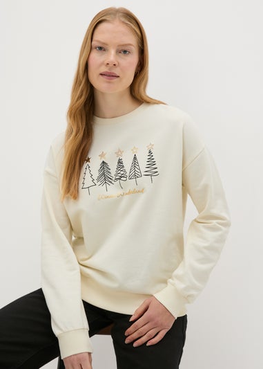 Cream Christmas Tree Sweatshirt