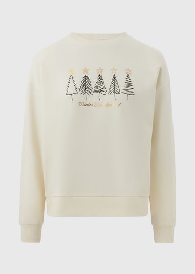 Cream Christmas Tree Sweatshirt