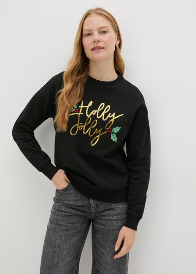 Black Holly Jolly Sweatshirt